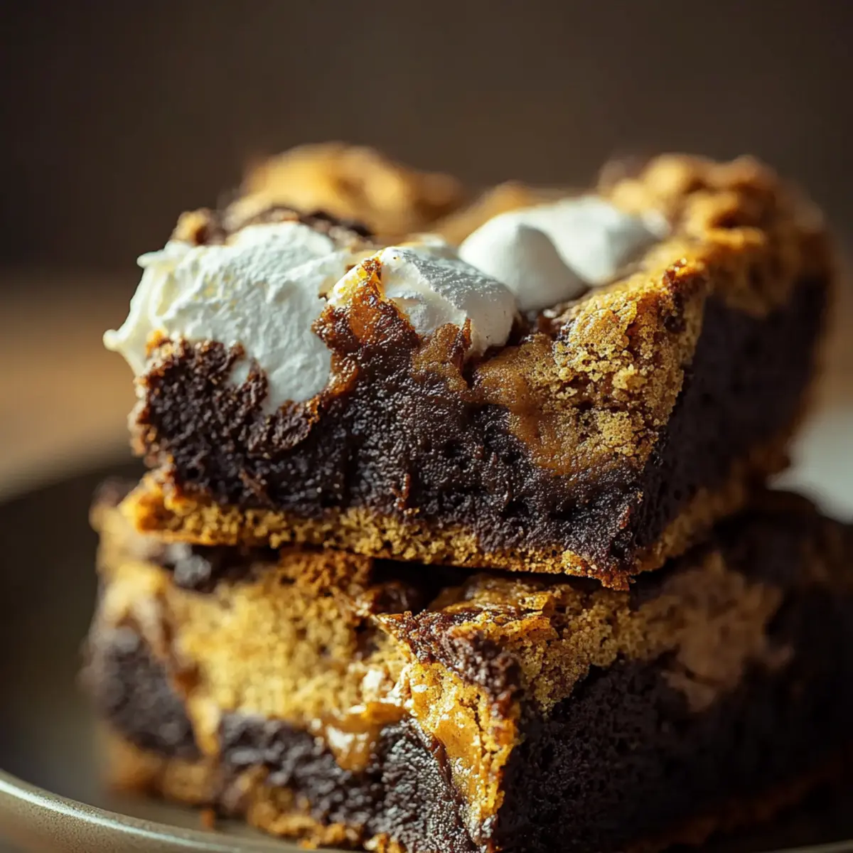 Vegan Pumpkin S'mores Cookie Bars