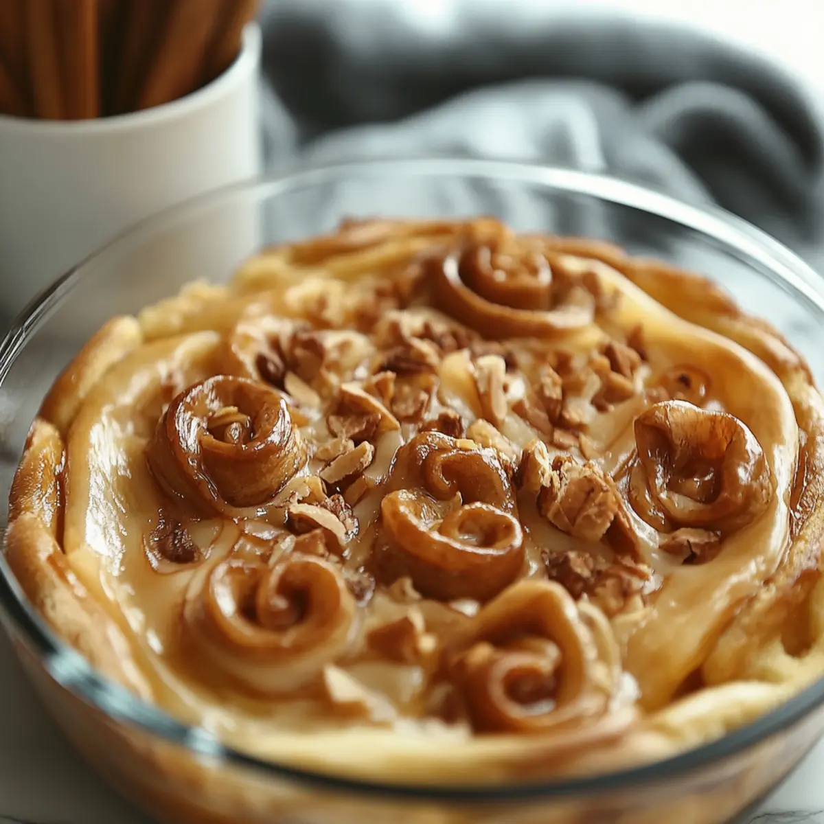 Caramel Apple Cinnamon Roll Dump Cake