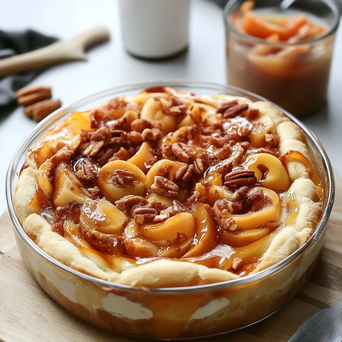 Caramel Apple Cinnamon Roll Dump Cake