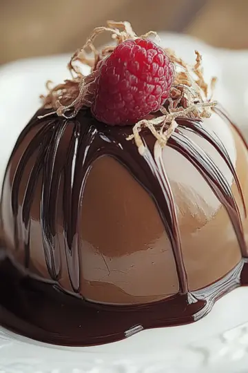 Chocolate Mousse Dome with Ganache Glaze