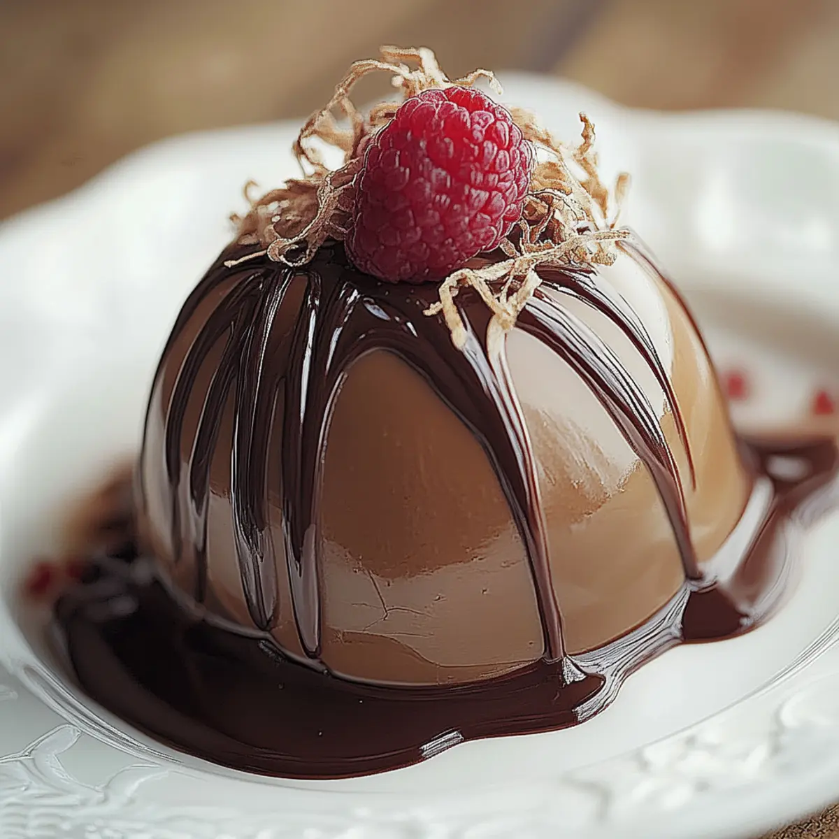 Chocolate Mousse Dome with Ganache Glaze