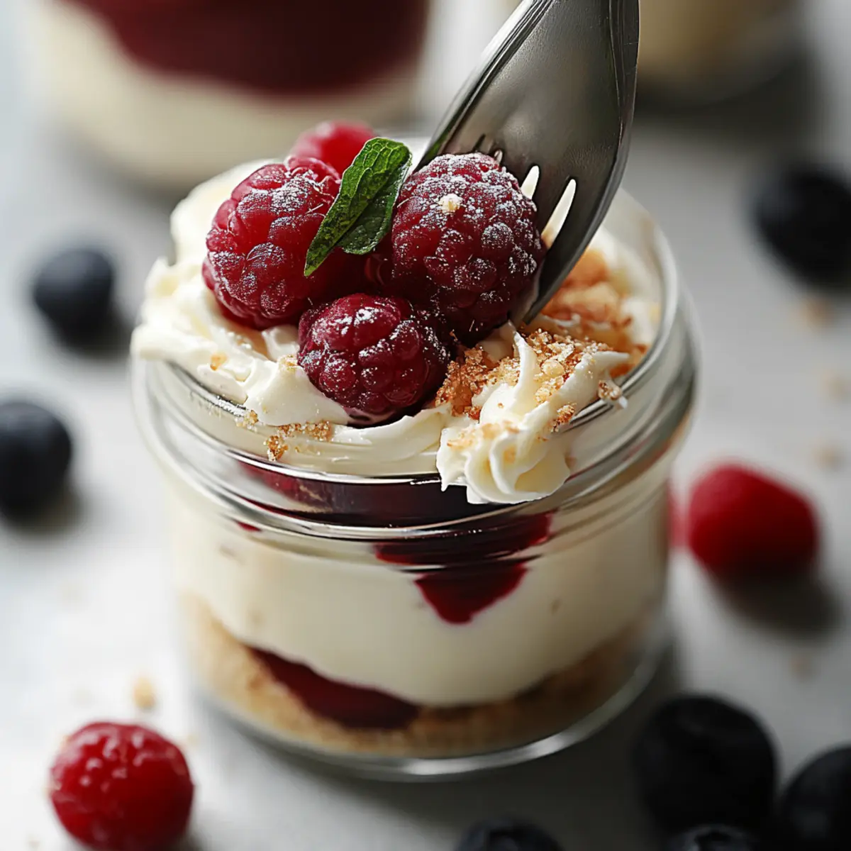 Healthy No Bake Cheesecake In A Jar