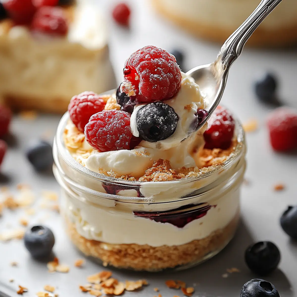 Healthy No Bake Cheesecake In A Jar