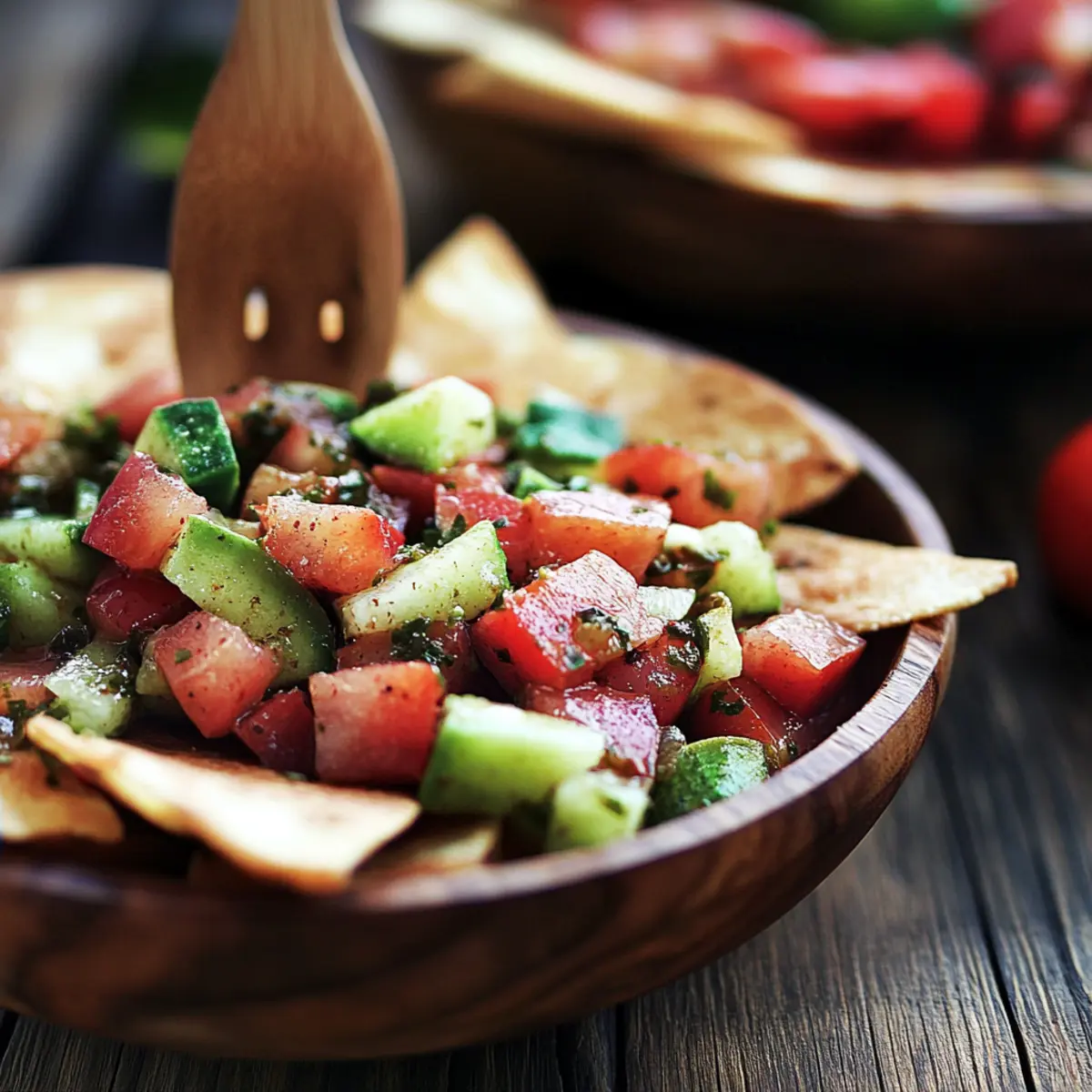 Fresh Fruit Salsa With Cinnamon Sugar Pita Chips