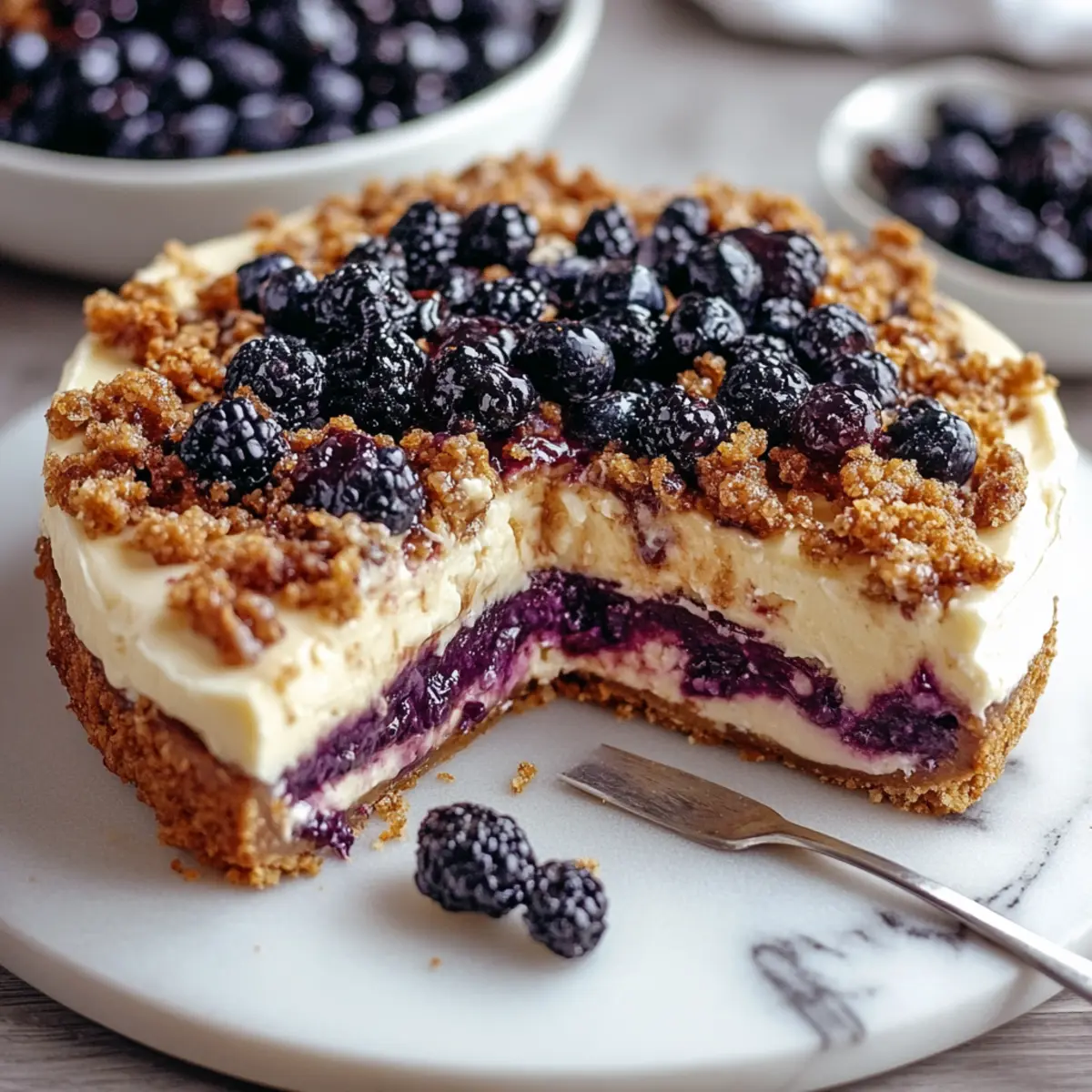 Blueberry Crumble Cheesecake