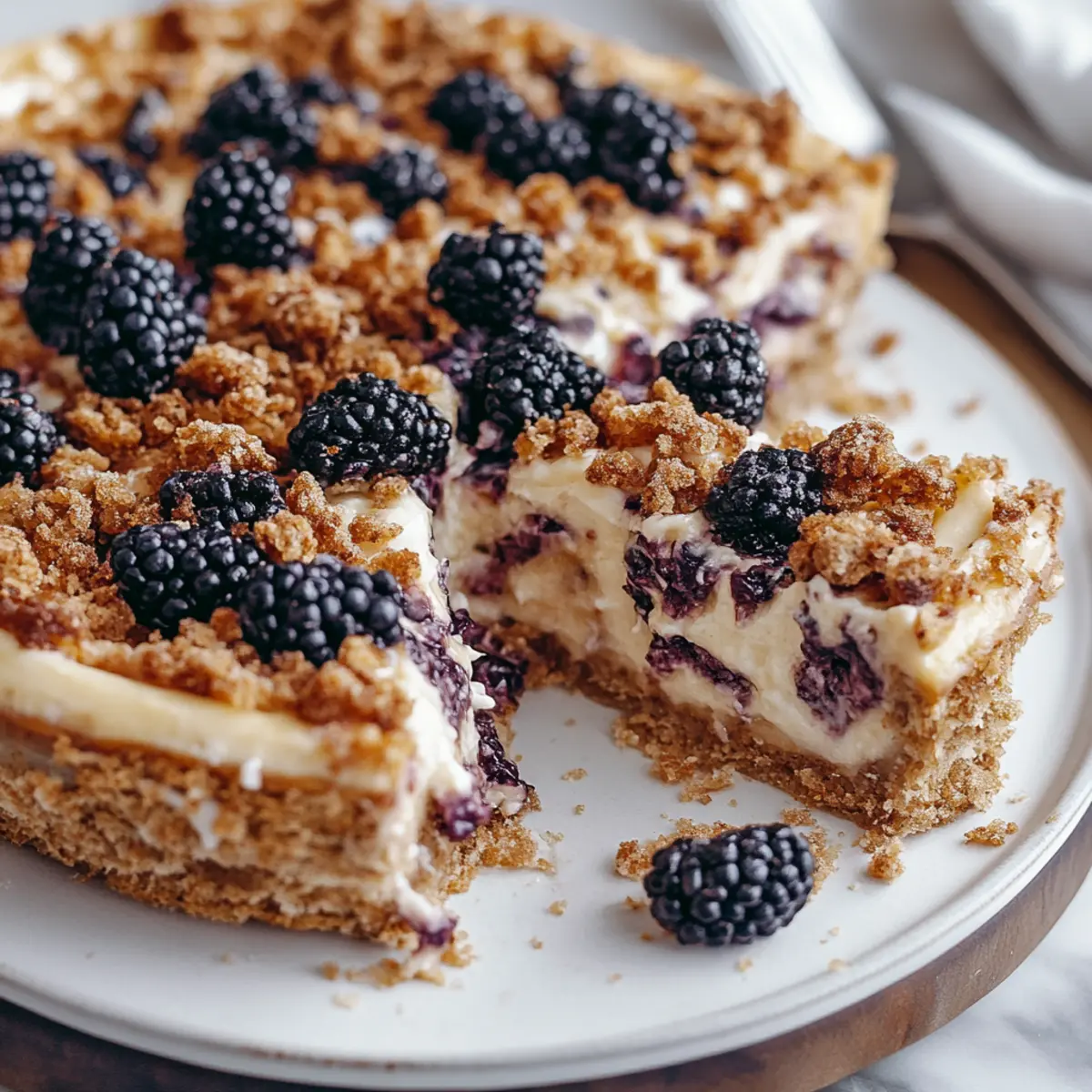 Blueberry Crumble Cheesecake
