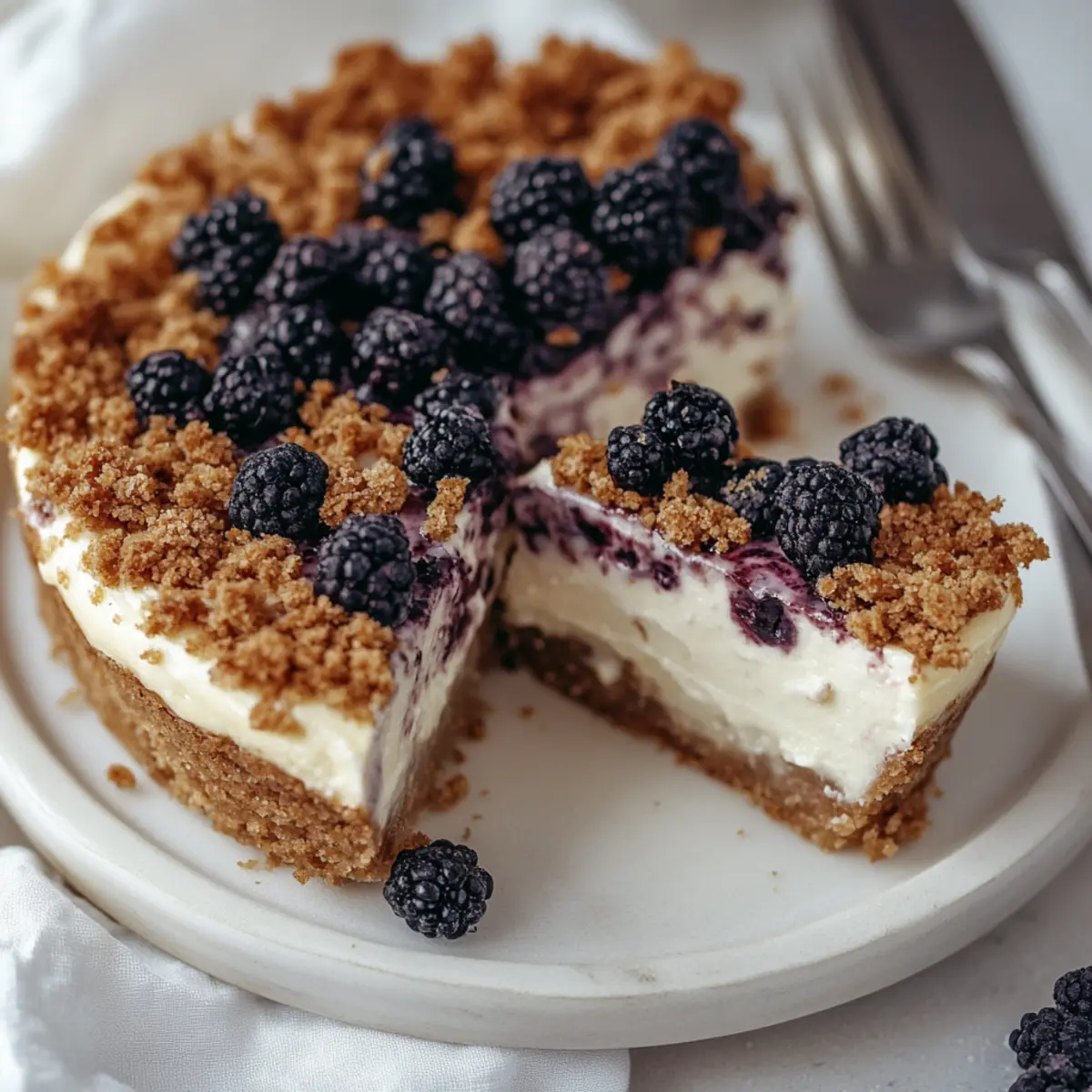 Blueberry Crumble Cheesecake