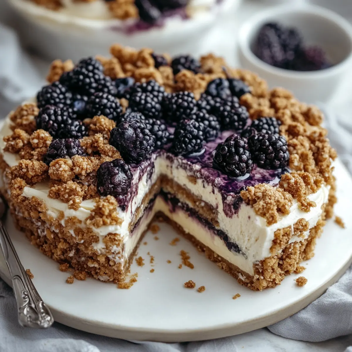 Blueberry Crumble Cheesecake