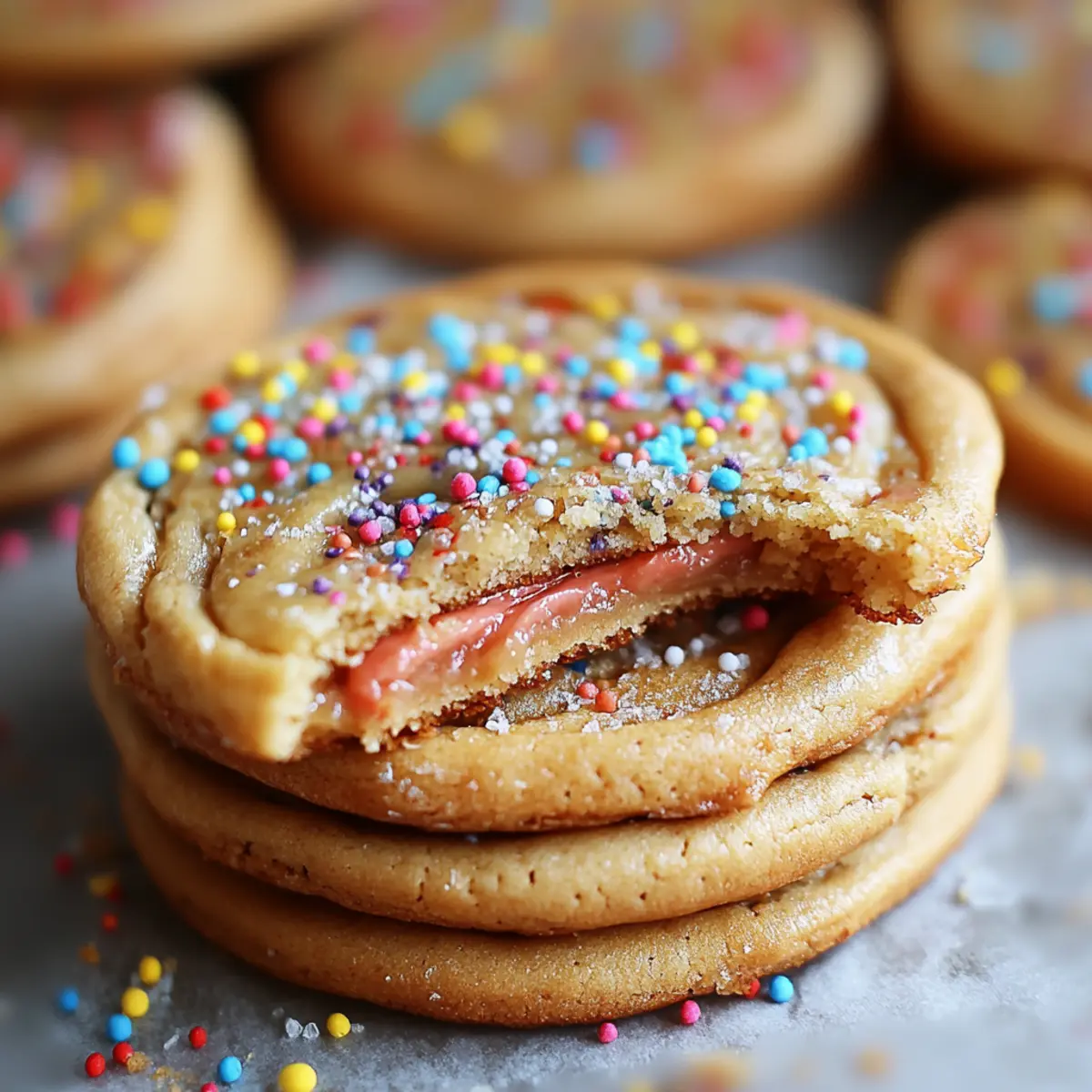 Teddy Graham Funfetti Stuffed Cookie Butter Cookies