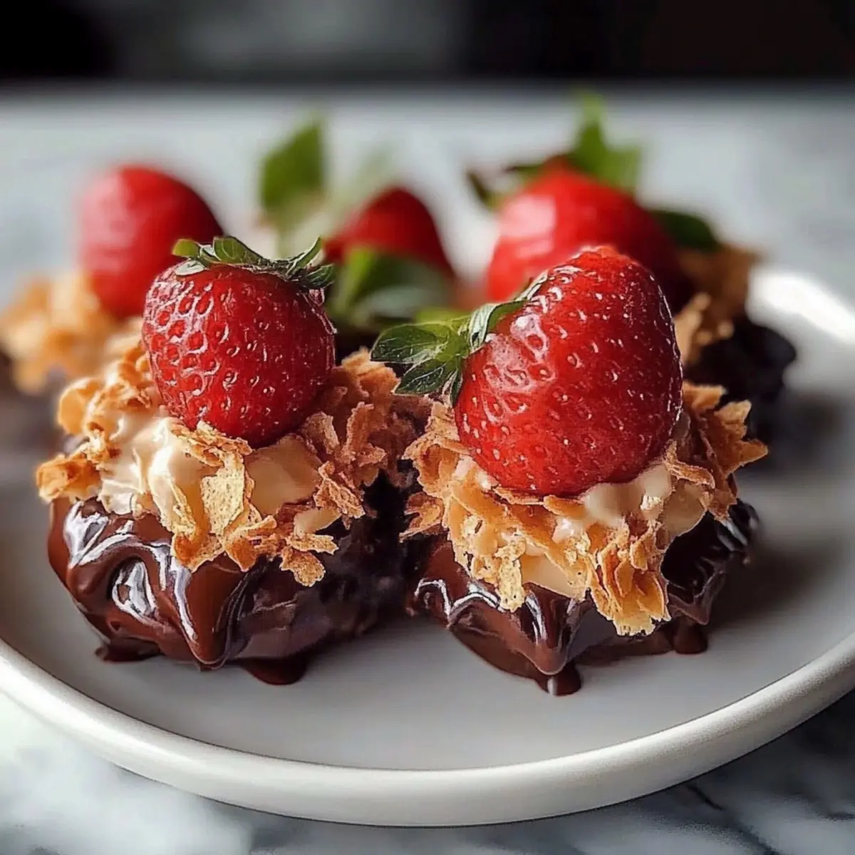 Chocolate Strawberry Yogurt Clusters