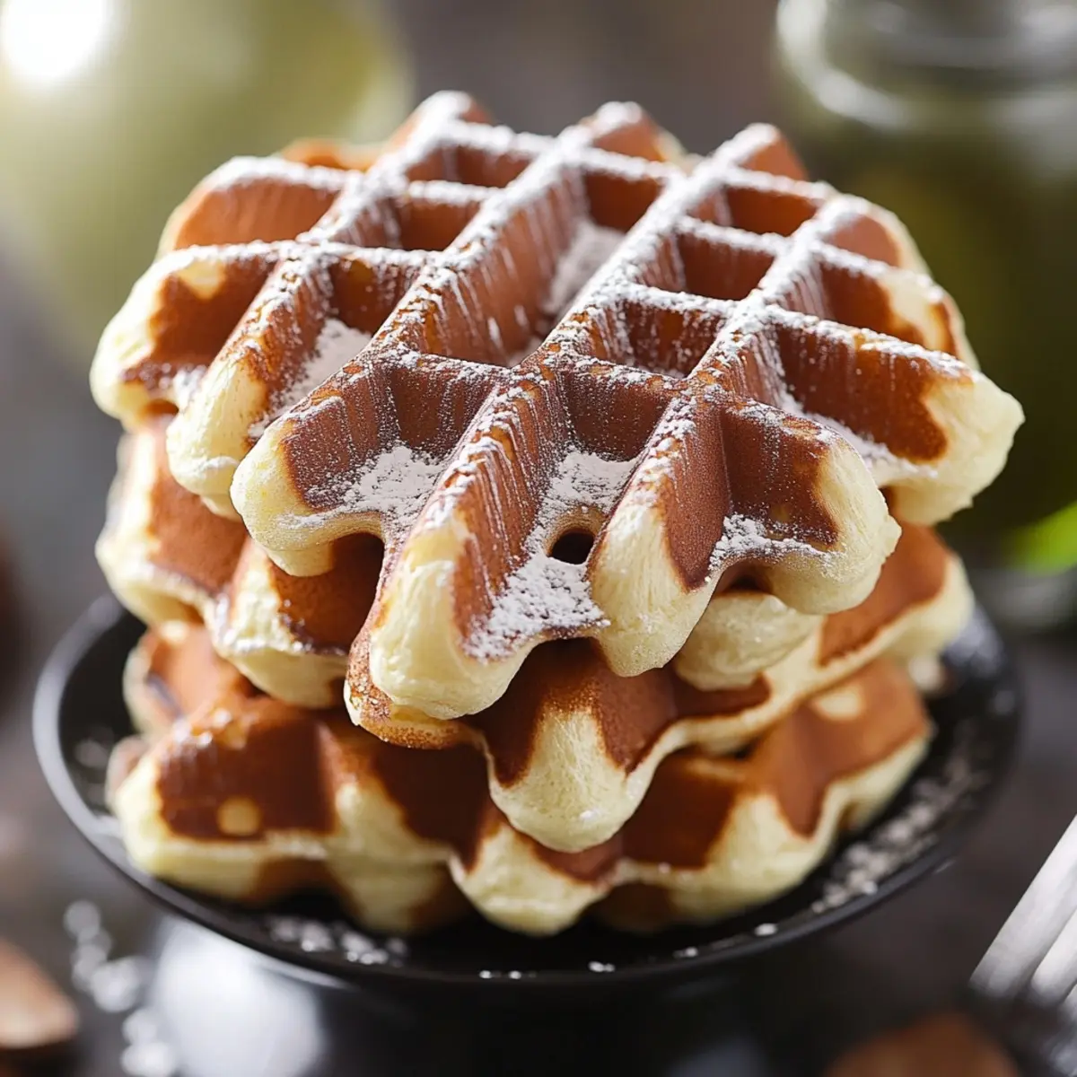 Mini Apple Fritter Waffle Donuts