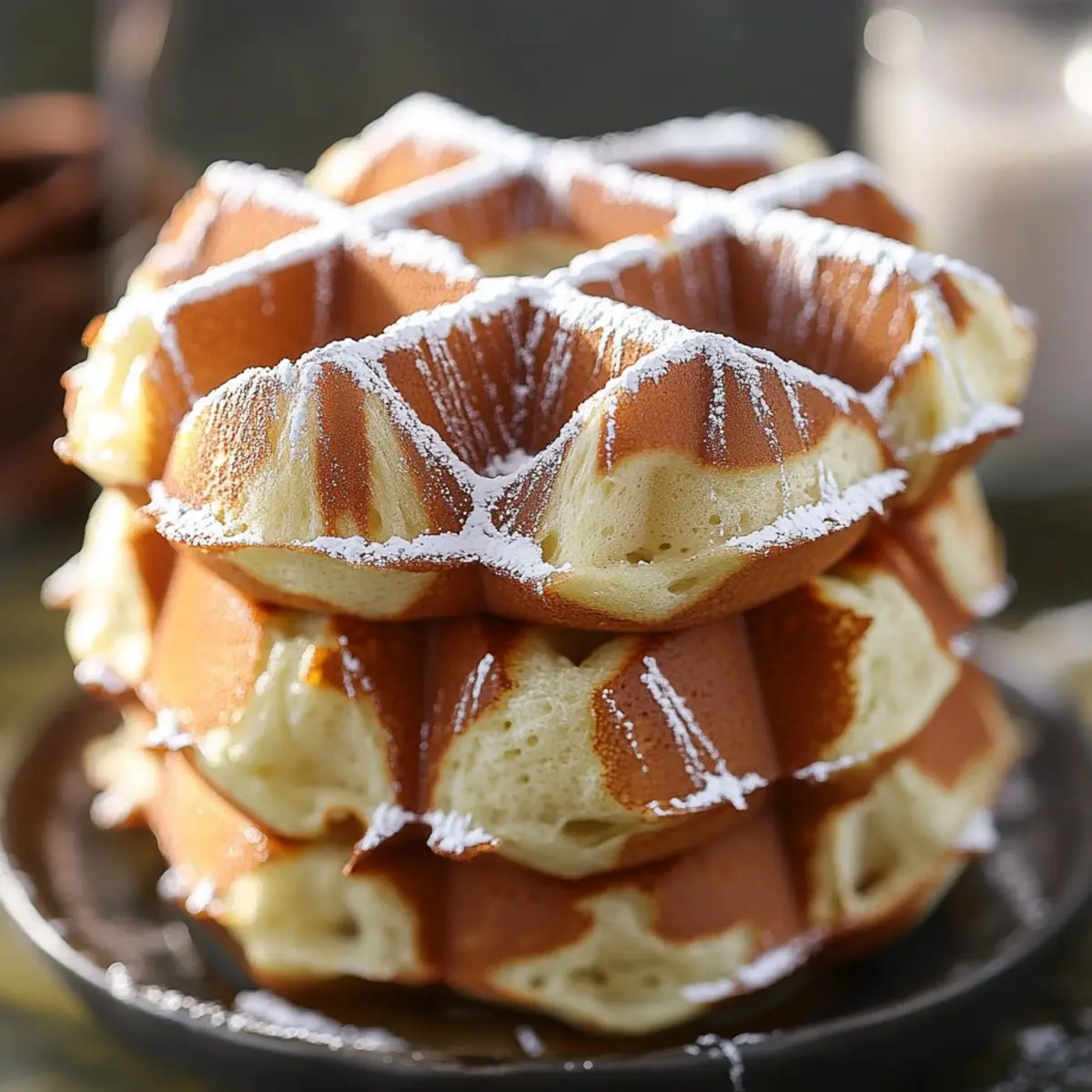 Mini Apple Fritter Waffle Donuts