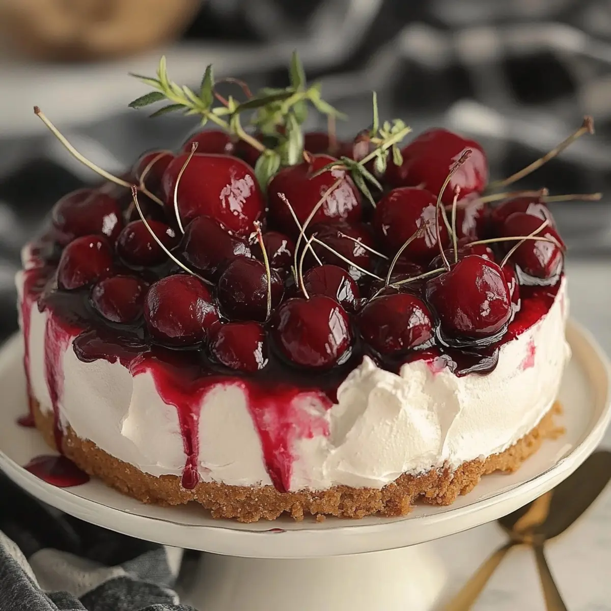 No-Bake Cherry Cheesecake