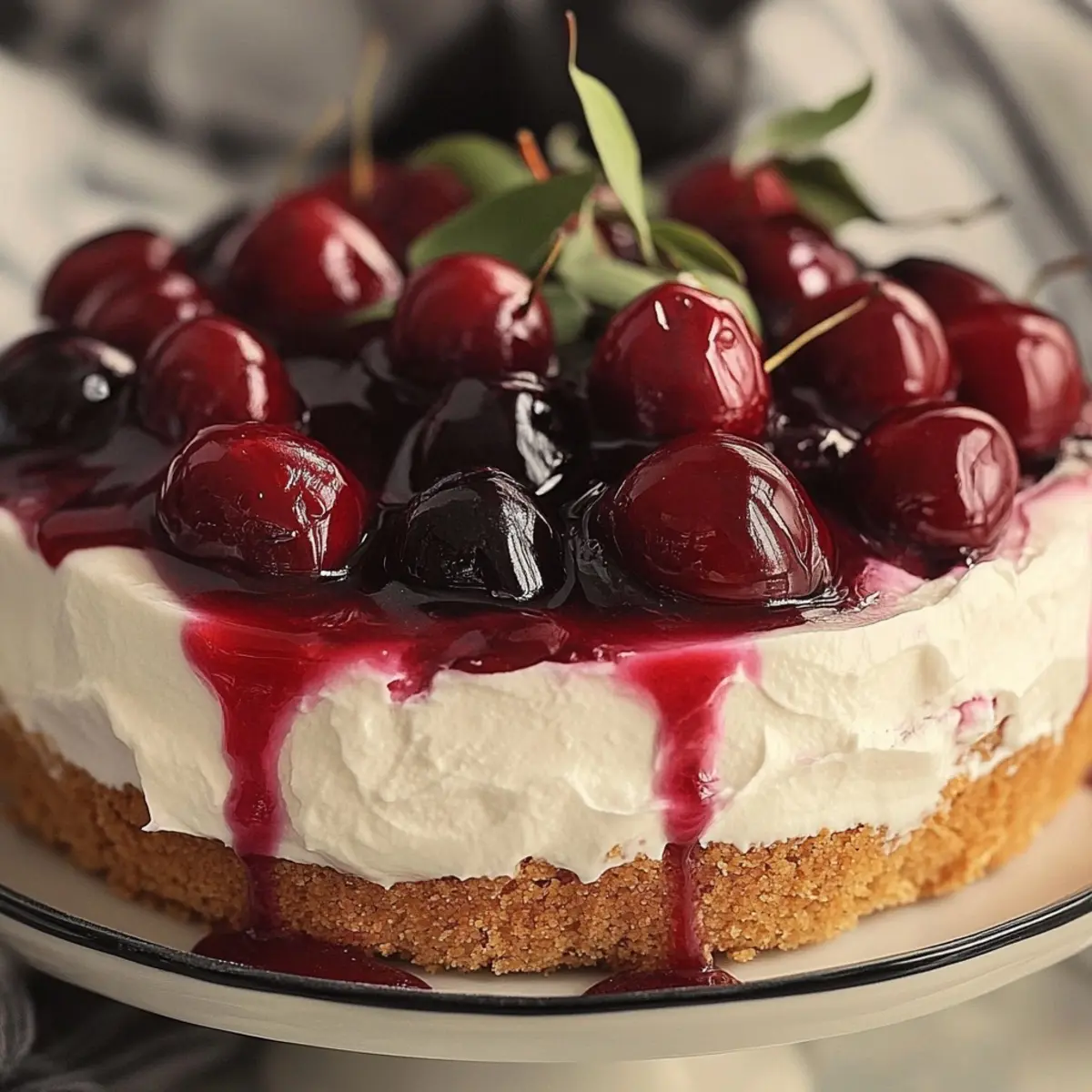 No-Bake Cherry Cheesecake