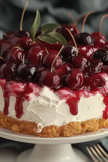 No-Bake Cherry Cheesecake