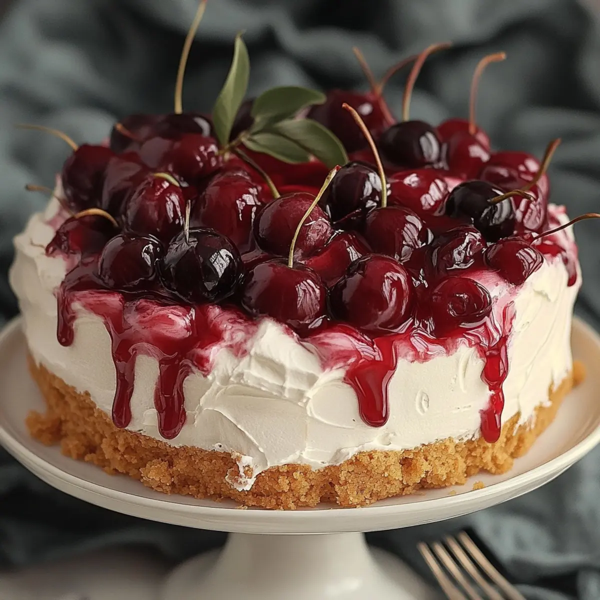 No-Bake Cherry Cheesecake