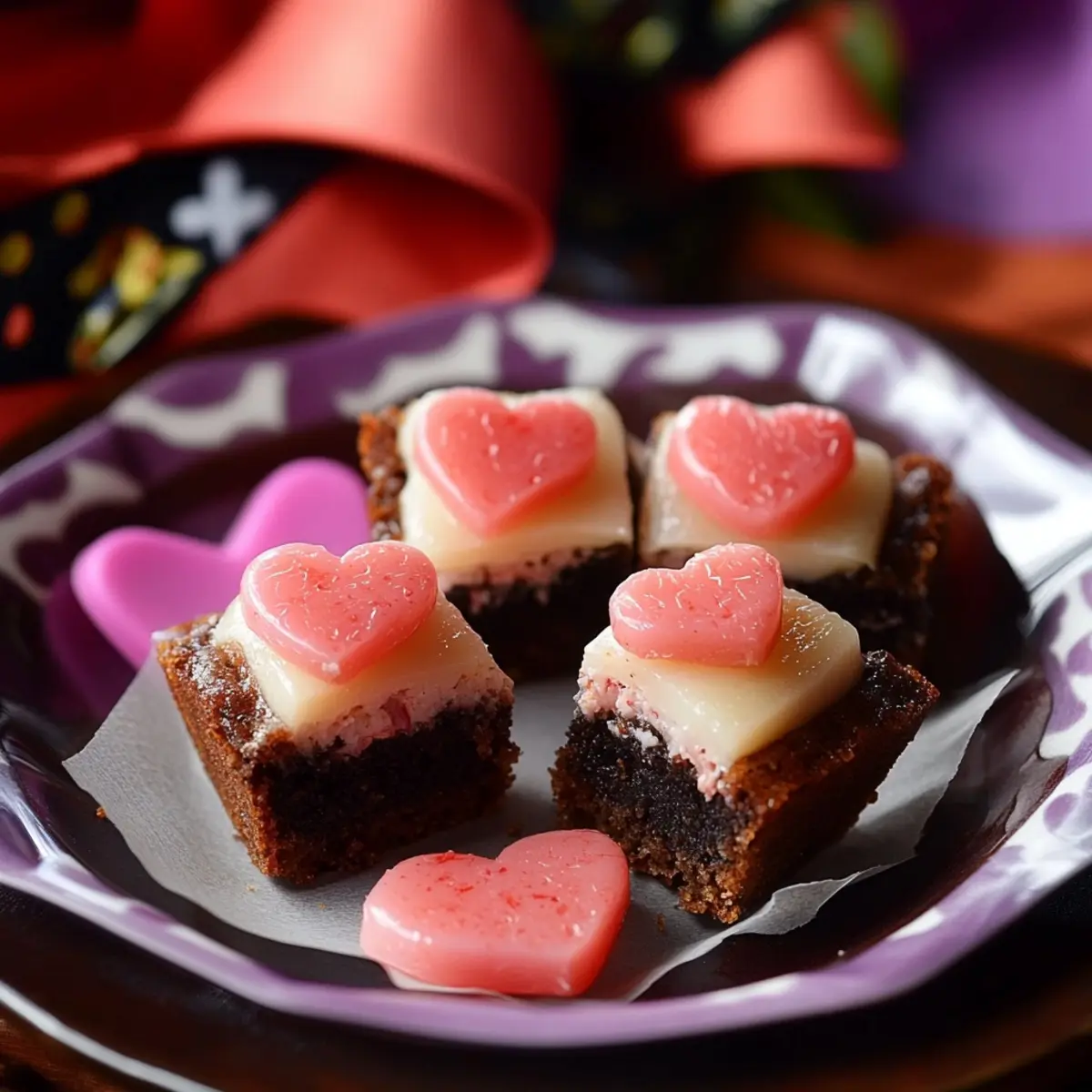 Valentine's Mini Cheesecake Squares